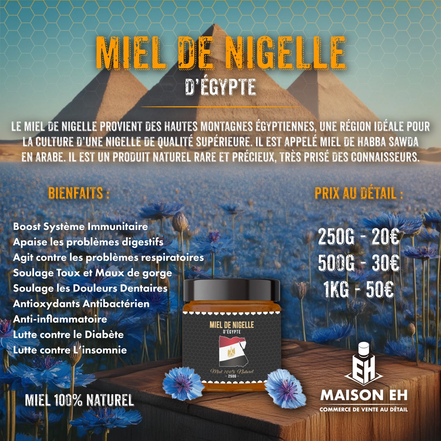 MIEL DE NIGELLE D'ÉGYPTE