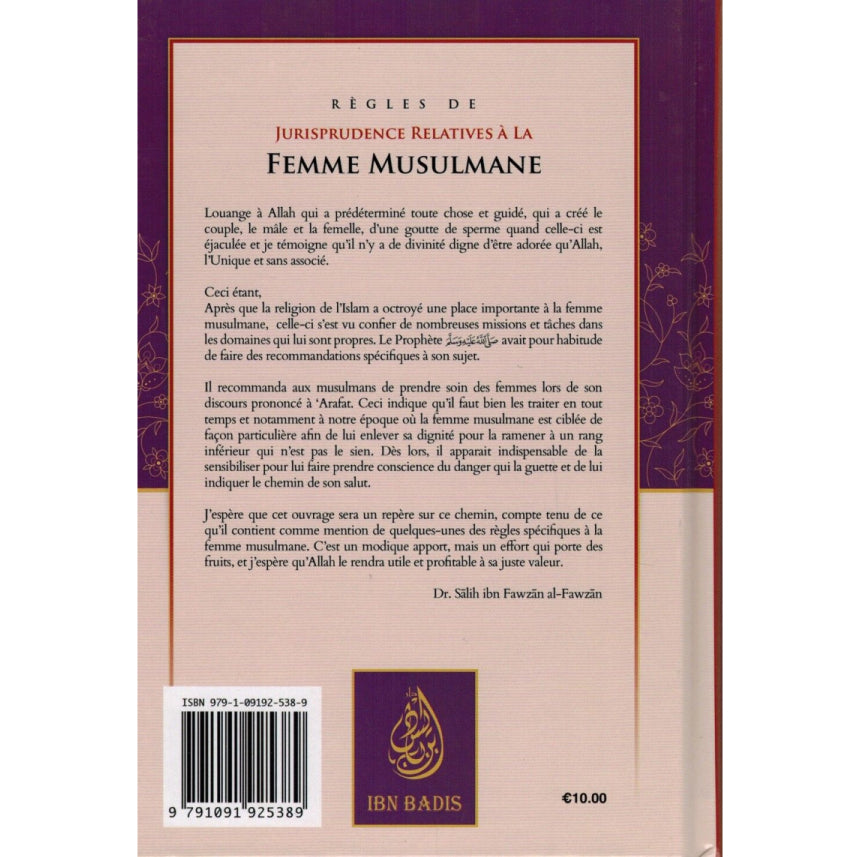 RÈGLES DEJURISPRUDENCE RELATIVES À LA FEMME MUSULMANE