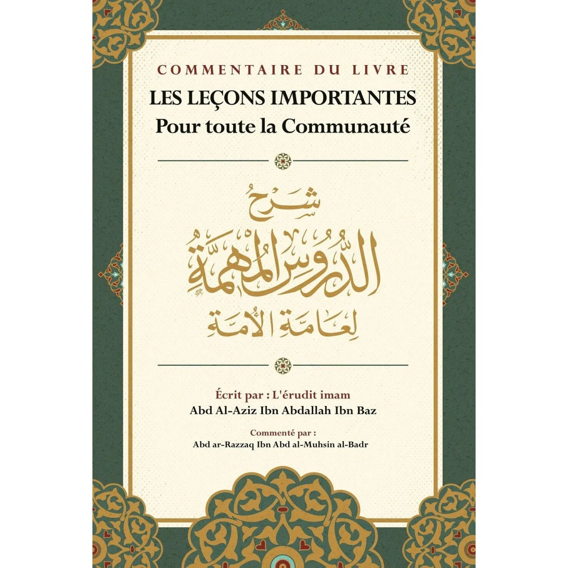 LES LEÇONS IMPORTANTES POUR TOUTE LA COMMUNAUTÉ